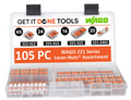 WAGO 221 Lever-Nuts 105pc Lever Nuts Wire Connector Assortment with Case