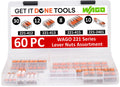 WAGO 221 Series Lever Nuts 60pc Compact Splicing Wire Connector Assortment with Case